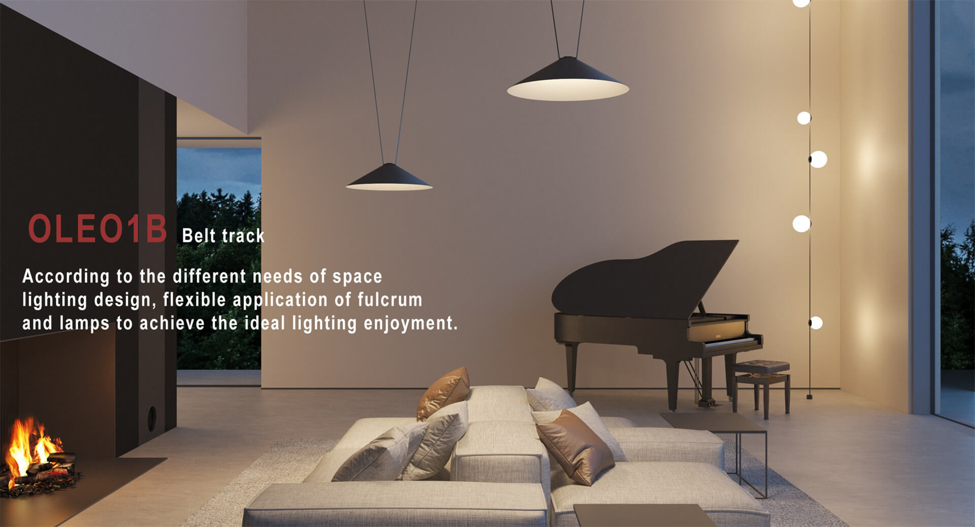 OLEO1B Belt track light system with CE certificates